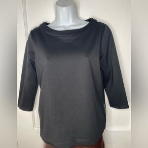 ANN TAYLOR MP Women's Black Zipper sided Top